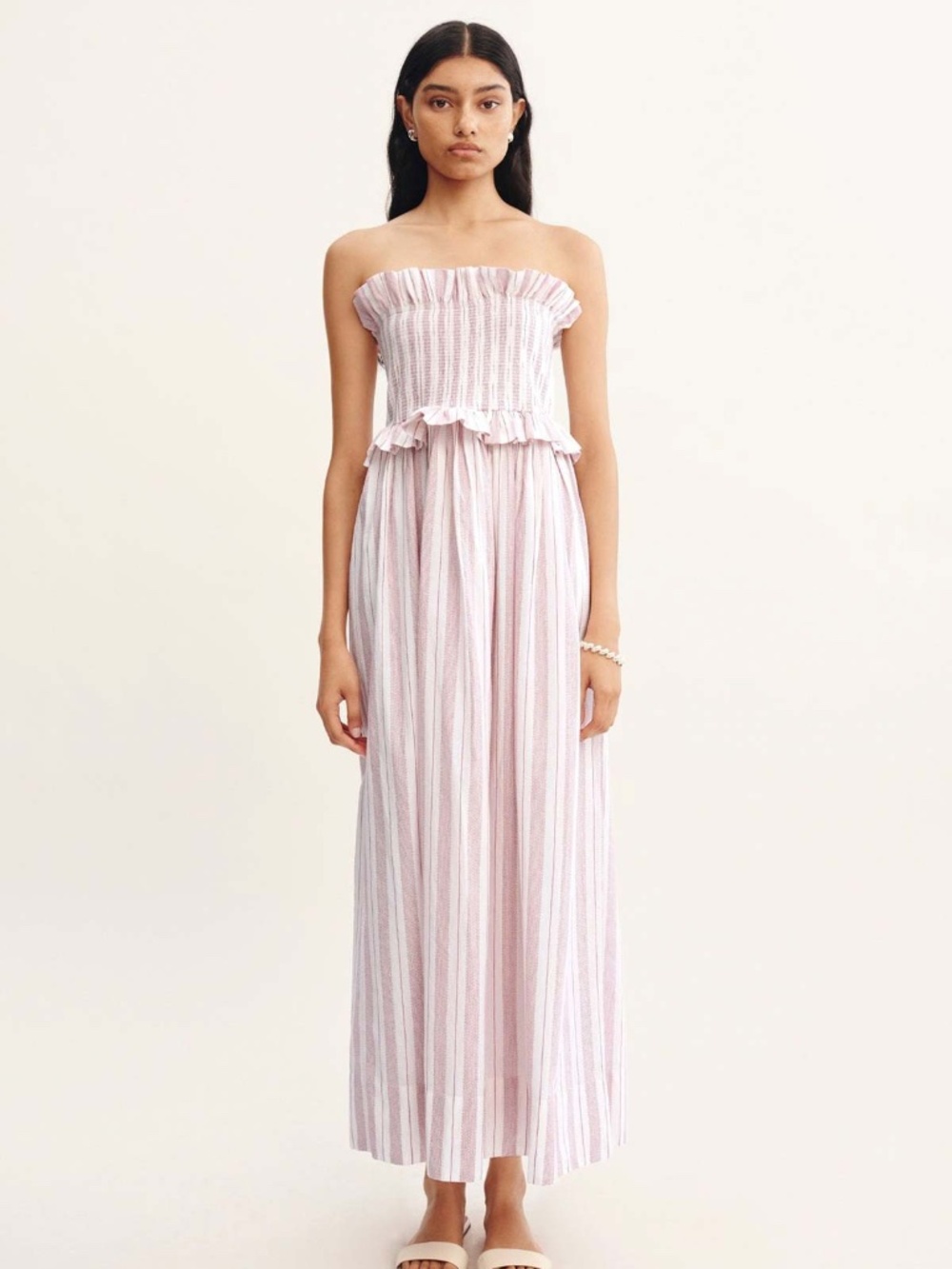 Posse Coby Strapless Dress in "Vintage Stripe" XS